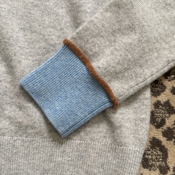 Veronica Beard Atty Crewneck Colorblock Cashmere Pullover Sweater - Picture 12 of 14